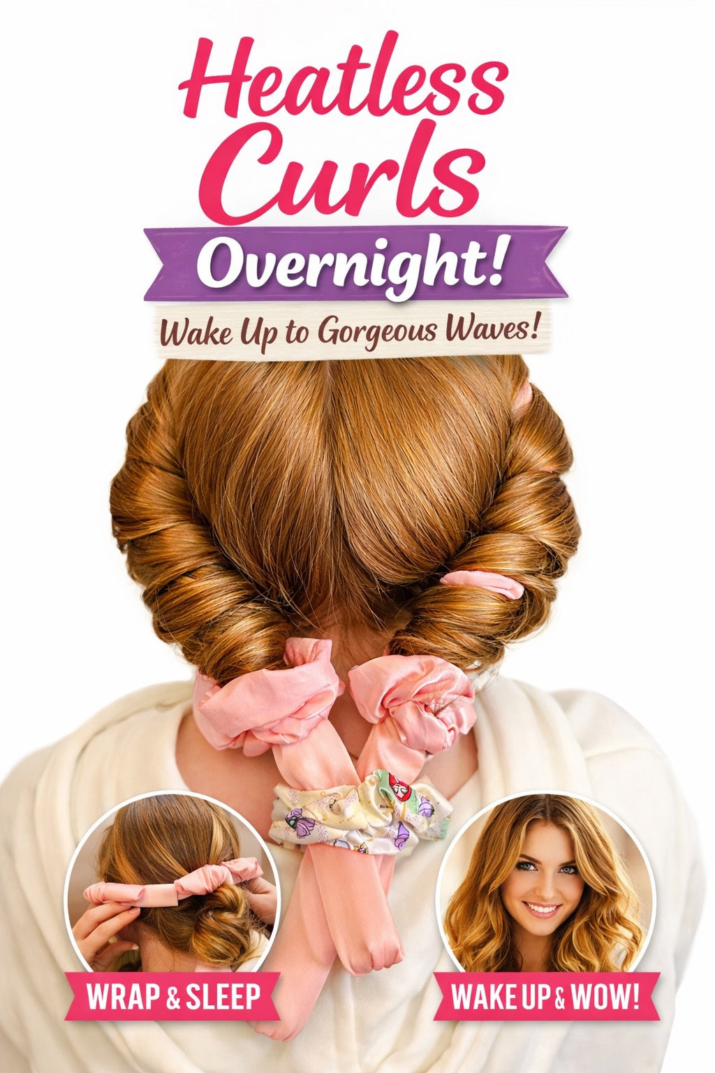 Heatless Curling Rod - Overnight Curls with NO Damage